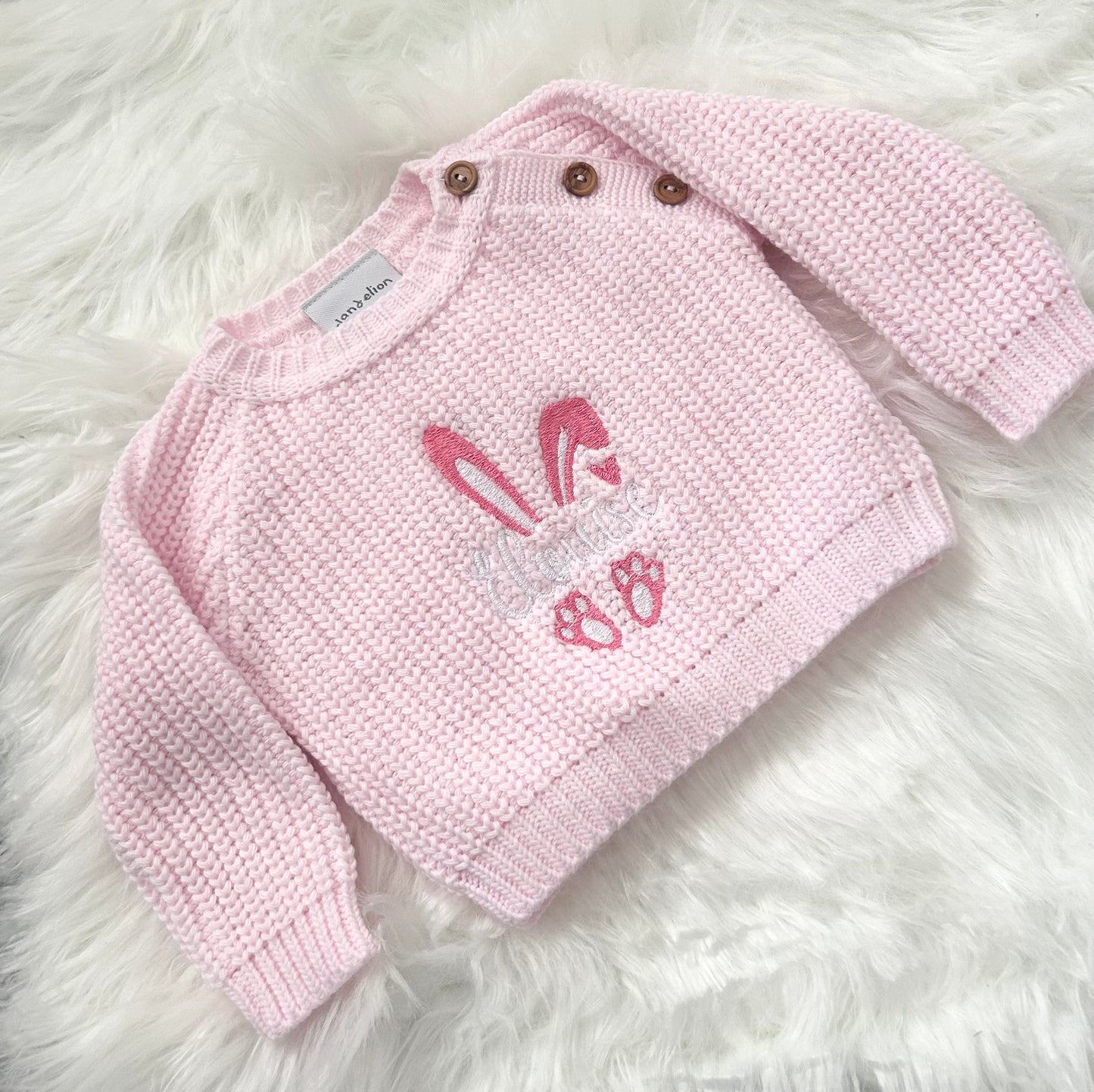 Personalised Knitted Sweater: Bunny Design