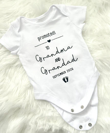 “Promoted to Grandparents” Baby Vest