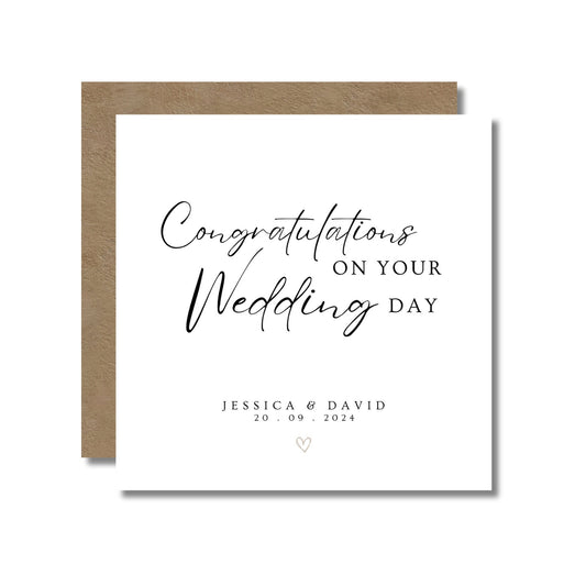 Wedding Day Card: Simple Congratulations Design
