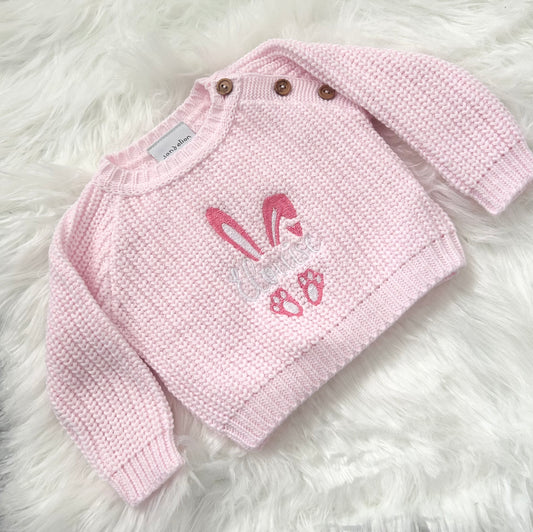 Personalised Knitted Sweater: Bunny Design