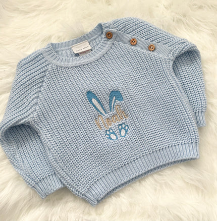 Personalised Knitted Sweater: Bunny Design