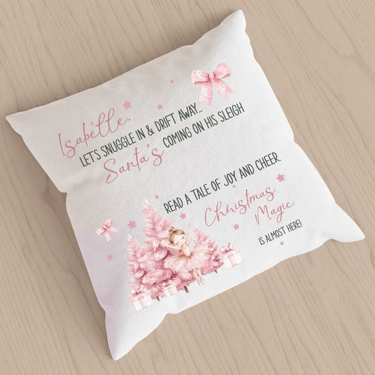 Christmas Storytime Pillow - Christmas Fairy Ballerina Design