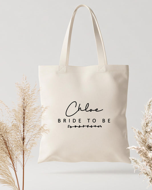 Personalised Tote Bag: Bride to Be Design