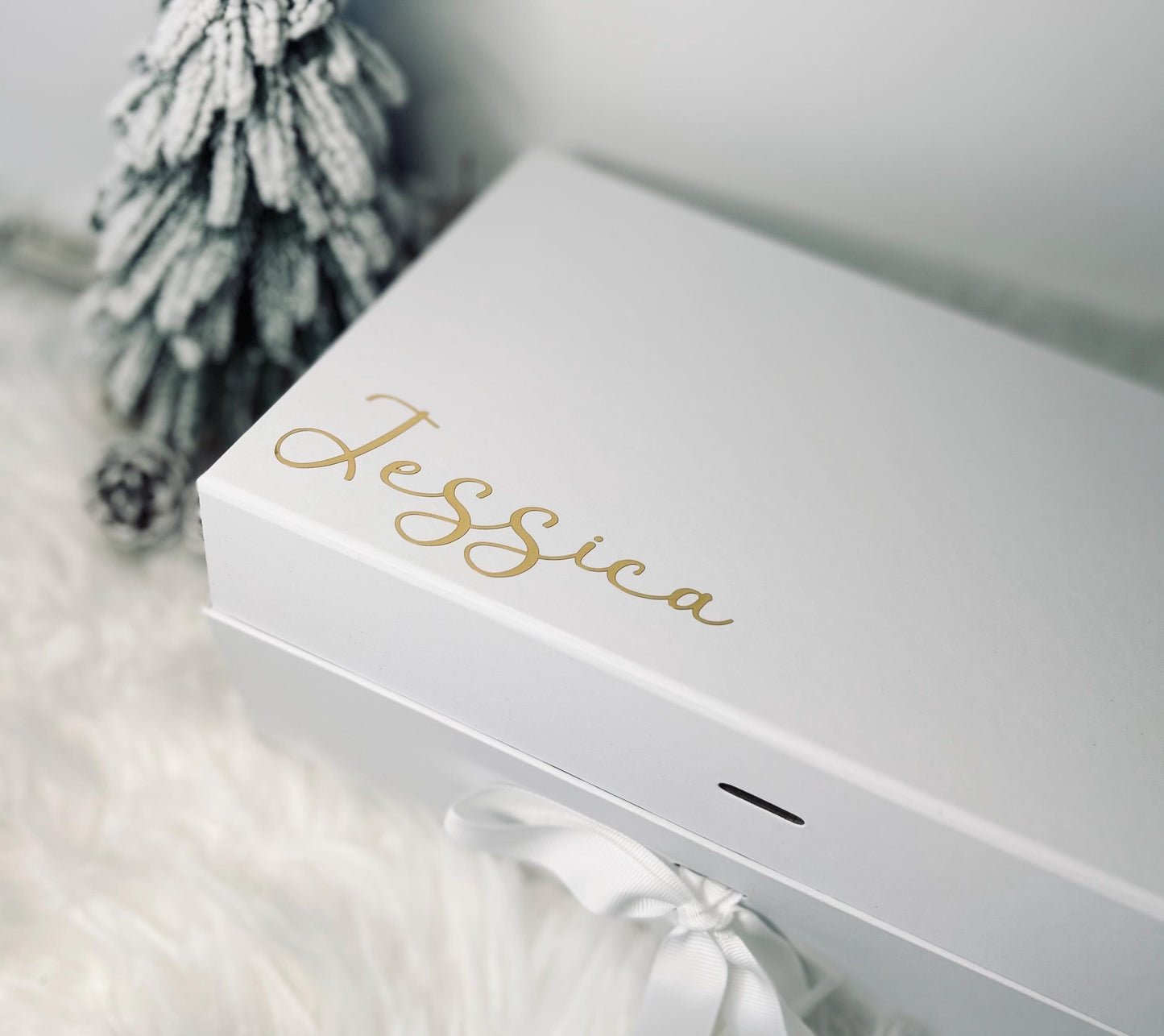 Personalized Christmas Gift Box: Flute, Candle, Socks & More