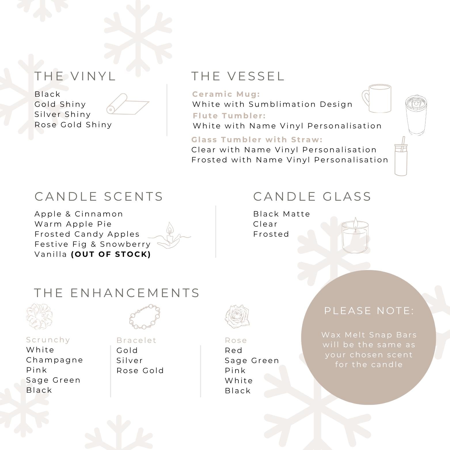 Personalized Christmas Gift Box: Flute, Candle, Socks & More