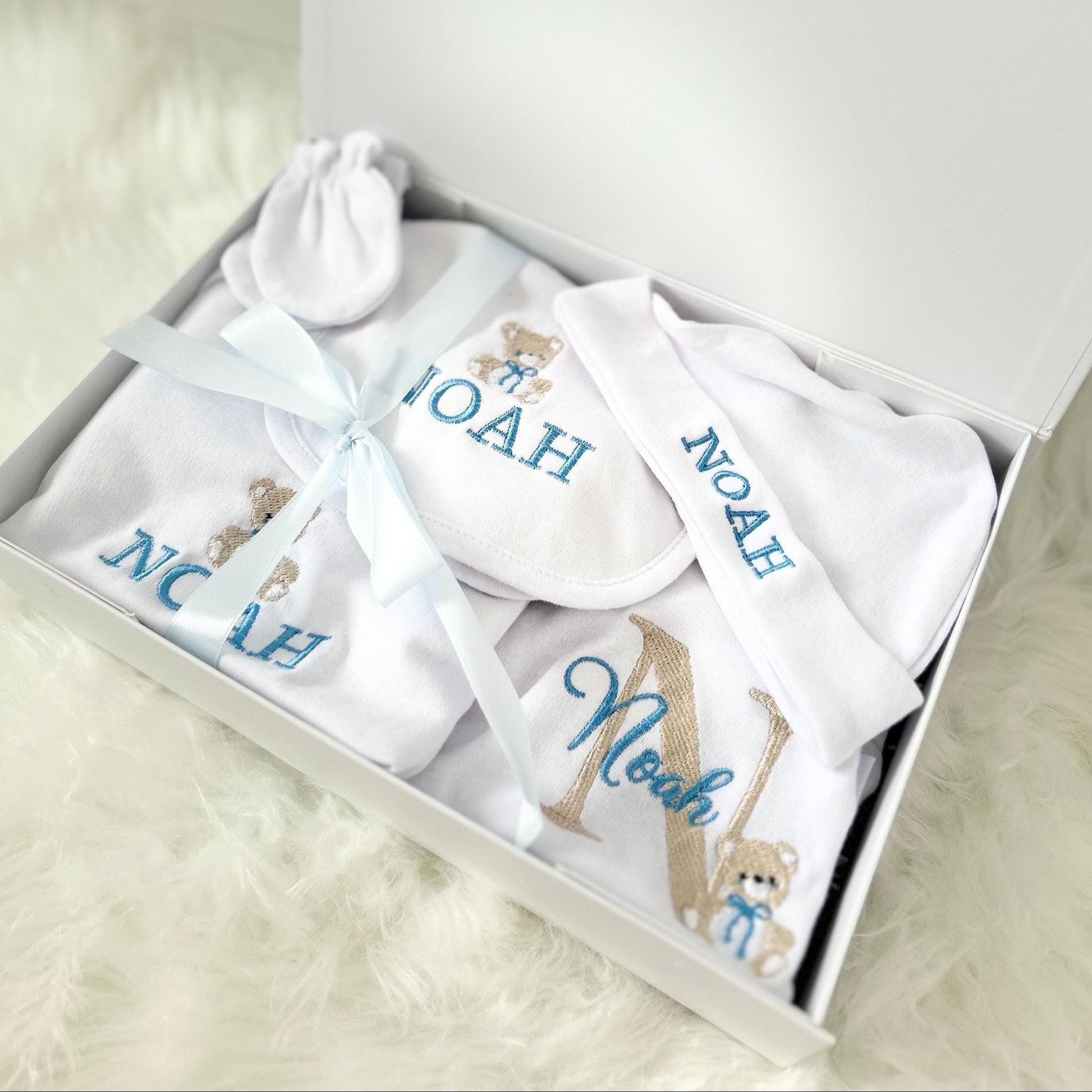 Personalised Embroidered Baby Gift Set