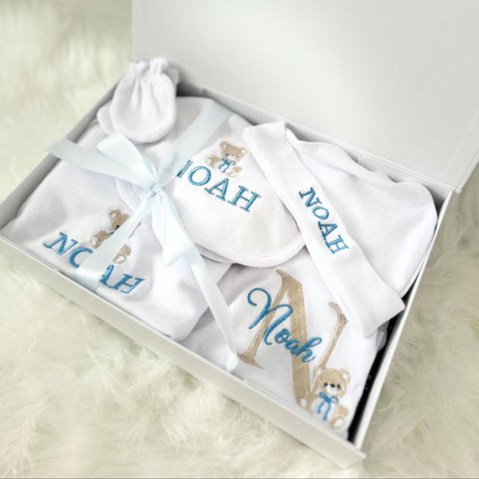 Personalised Embroidered Baby Gift Set