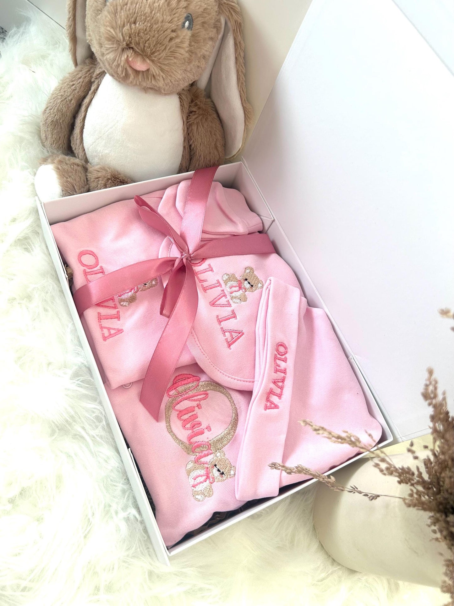 Personalised Embroidered Baby Gift Set