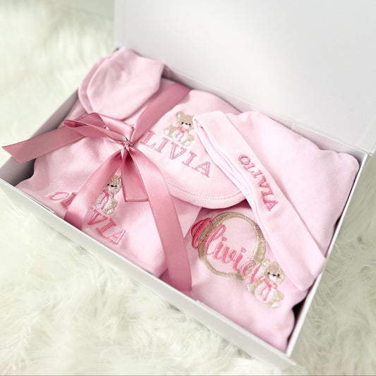 Personalised Embroidered Baby Gift Set