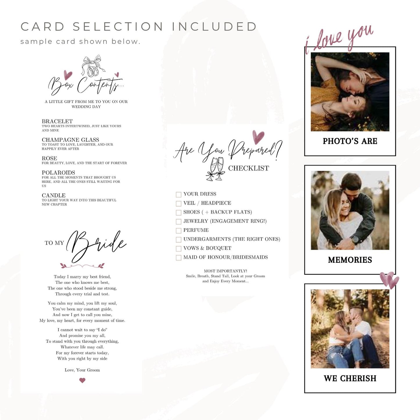 Morning of the Wedding Gift Box: Bride Edition