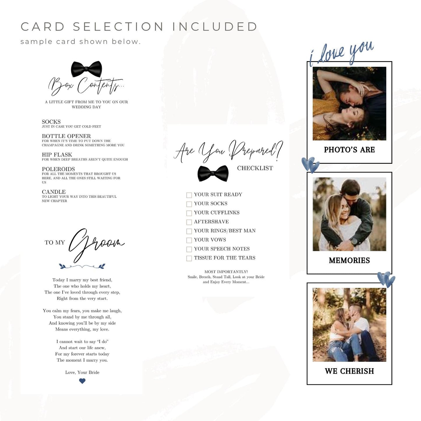 Morning of the Wedding Gift Box: Groom Edition