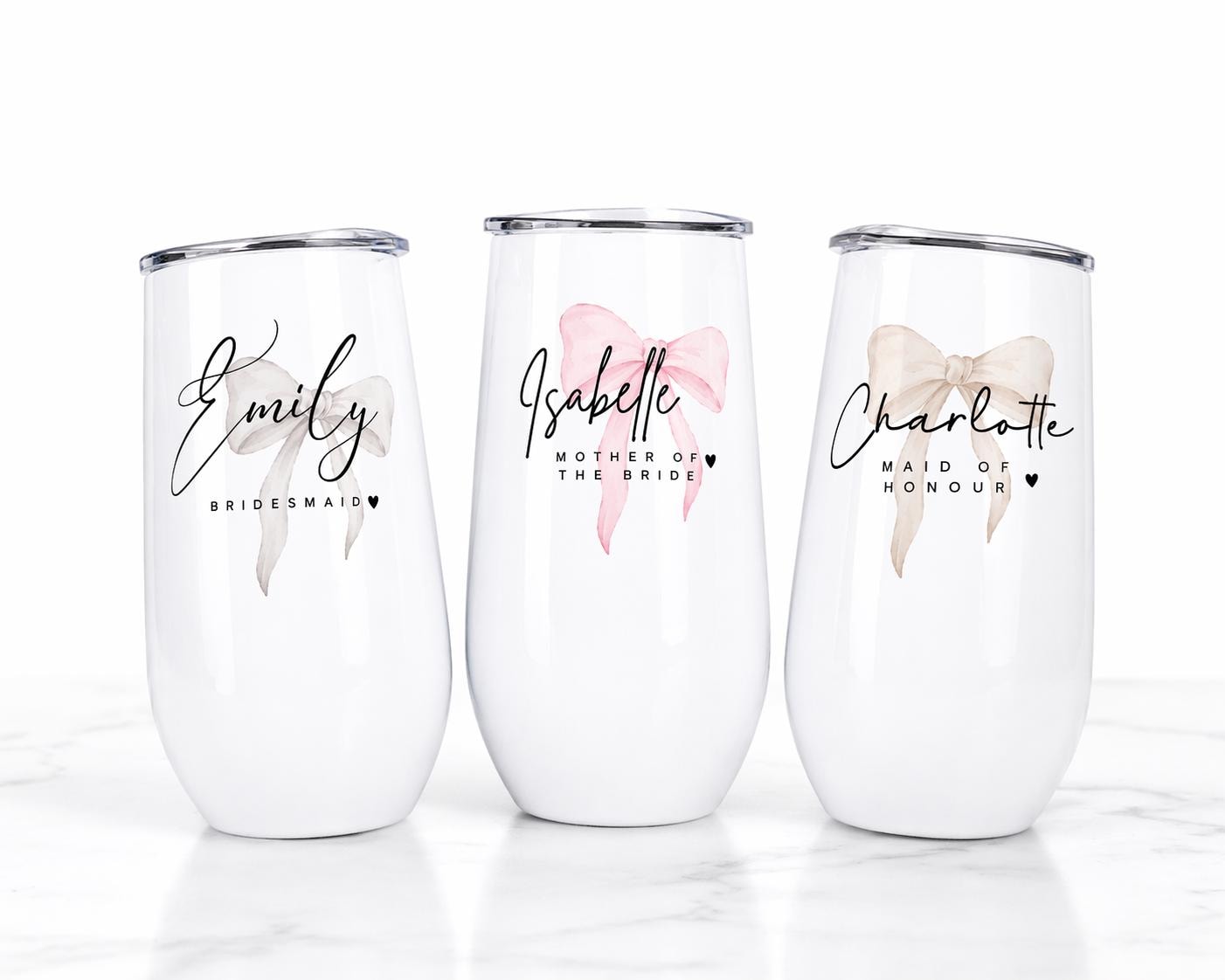 Personalised Flute Tumbler: Bridesmaid Edition
