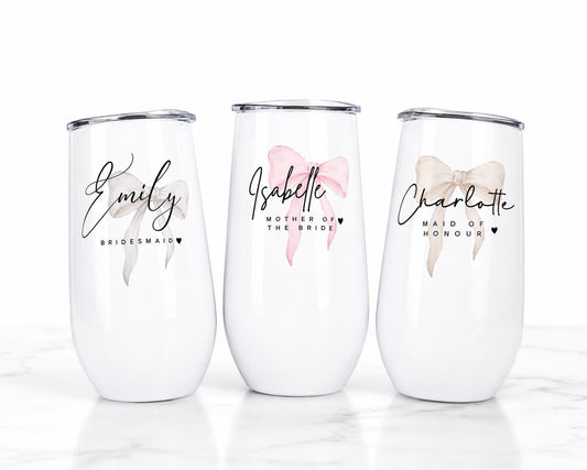 Personalised Flute Tumbler: Bridesmaid Edition