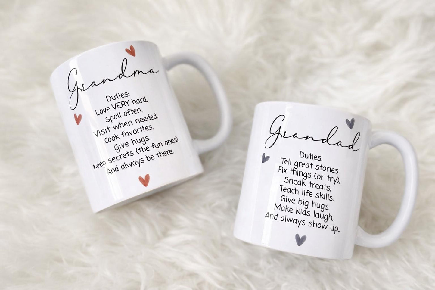 Grandma & Grandad Mug Set