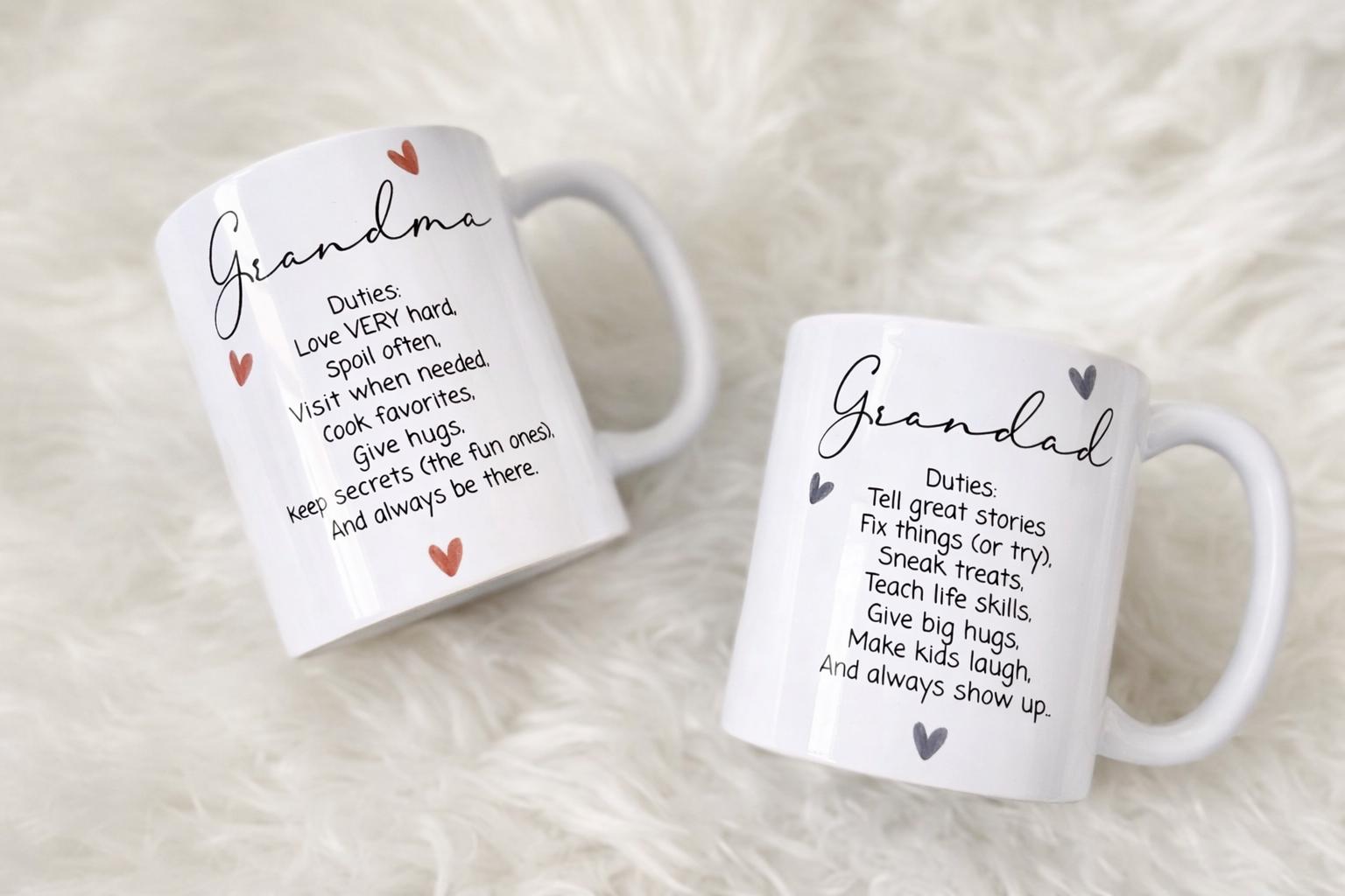 Grandma & Grandad Mug Set