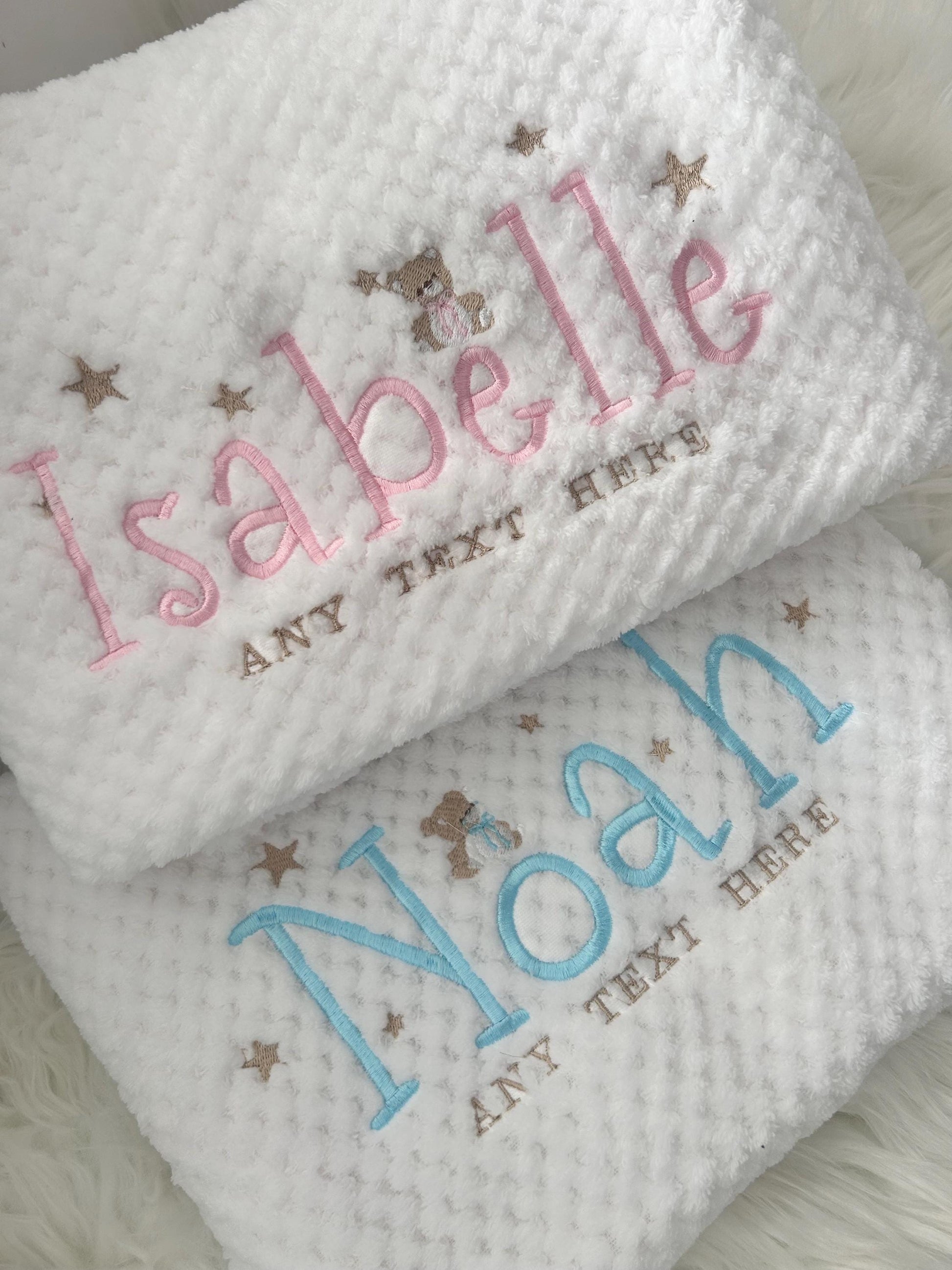 Personalised Baby Blanket Gift Box | Custom New Baby Gift | Embroidered Baby Blanket | Baby Shower Gift | Keepsake Gift for Newborn