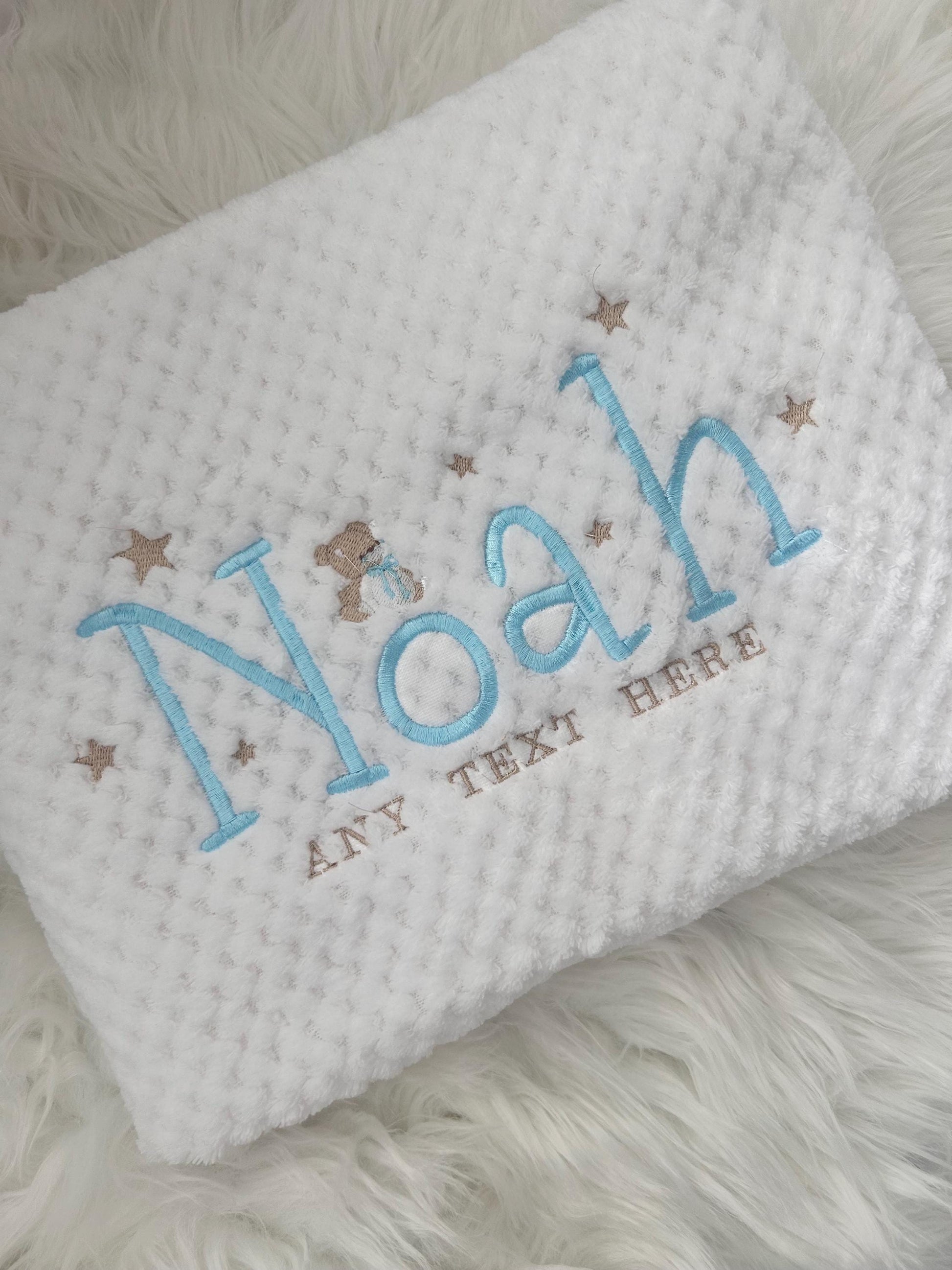 Personalised Baby Blanket Gift Box | Custom New Baby Gift | Embroidered Baby Blanket | Baby Shower Gift | Keepsake Gift for Newborn