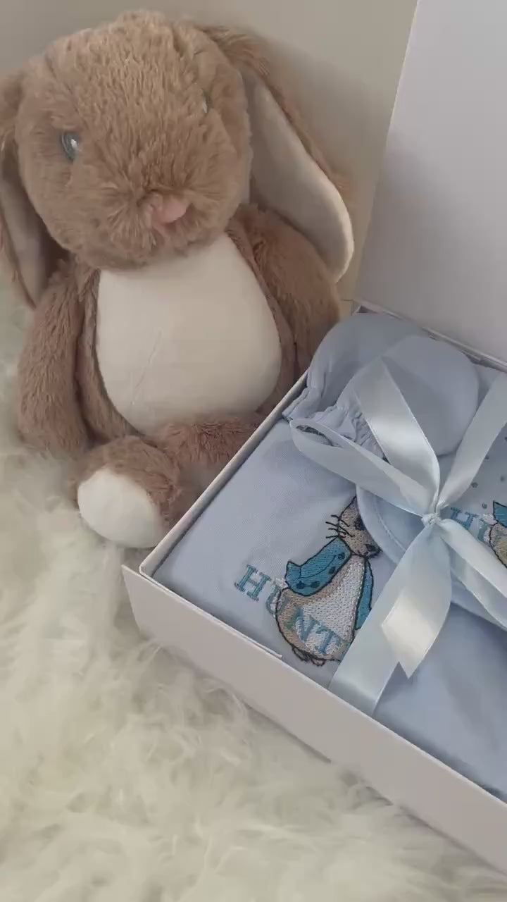 Personalised Embroidered Baby Gift Set